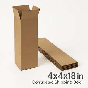 20 4x4x18 Cardboard Mailing Shipping Boxes Corrugated Packing Carton Heavy Duty - Picture 1 of 5