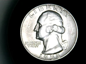 1958 D 90% Washington Quarter Crack Obverse Crack Reverse - Picture 1 of 12