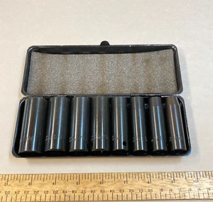 Campbell Hausfeld Impact Socket Set 8 Pc Deep Well SAE 3/8" Drive - Picture 1 of 6