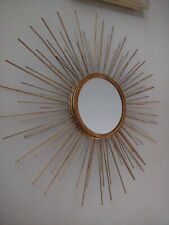 Round Gold Sunburst Modern Retro Wall Mirror Hanging Wall Art Room Home Decor