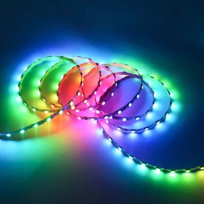 WS2812B 12V RGB IC LED Light Strip 60LEDs/m Full Color Individual Addressable - Image 1 of 4