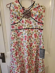 Liz Claiborne halter top floral dress (size 16) NWT - Picture 1 of 6