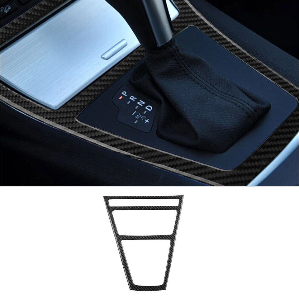 For BMW X3 E83 2004-2010 Carbon Fiber Car Interior Gear Shift Frame Cover Trim — 第 1/4 张图片