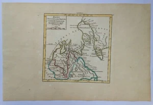 HUDSON & BAFFIN'S BAYE LABRADOR 1749 ROBERT DE VAUGONDY ANTIQUE MAP 18TH CENTURY - Picture 1 of 6