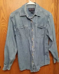 Newton Trading co. Authentic casual wear "Womens Small Cotton Blue Denim Shirt - Picture 1 of 6