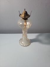 Vintage Oil Kerosene Lamp Clear Glass 11" Tall
