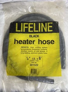 6 FEET - Lifeline 301522 HVAC Black Heater Hose 1/2" ID X 6 Foot 13.0 X 1.8M - Picture 1 of 2