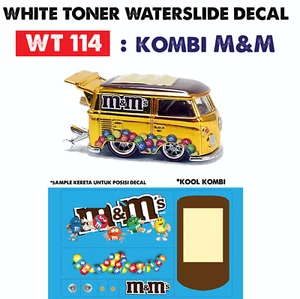 Calcomanía de tobogán acuático tóner blanco WT114 KOMBI M&M para Hot Wheels personalizado 1:64 - Imagen 1 de 5