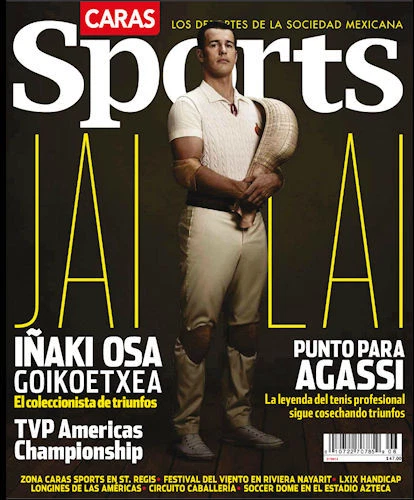 8 1/2 x 11" COLOR PRINT CARAS SPORT MAGAZINE COVER - JAI ALAI PLAYER GOIKOETXEA - Image 1 of 1