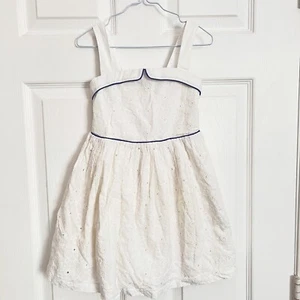 Mini Boden | Girls White Eyelet Sundress Size 4-5 - Picture 1 of 8