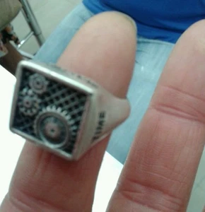anello argento 925 meccanismi.il tempo anello uomo regolabile time ring - Imagen 1 de 1