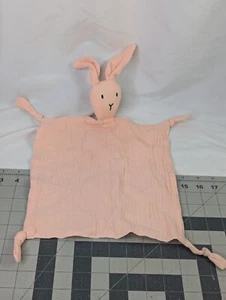 Manta de seguridad de algodón muselina naranja conejo Lovey Bunny juguete de peluche - Imagen 1 de 6