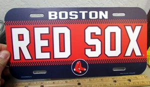 Boston Red Sox Major league Baseball MLB baseball plastic License plate, 2015  - Picture 1 of 1