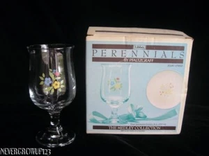 PFALTZGRAFF PERENNIALS MEDLEY 8 OZ WATER~WINE GOBLETS~GLASSES~STEMWARE~SET/4~NIB - Picture 1 of 2