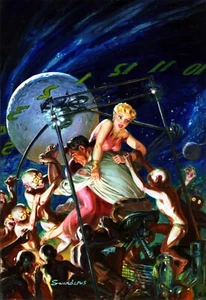 THE TIME MACHINE NORMAN SAUNDERS *IMÁN DE NEVERA 2X3* CUBIERTA DE CÓMIC ARTE PULP - Imagen 1 de 2
