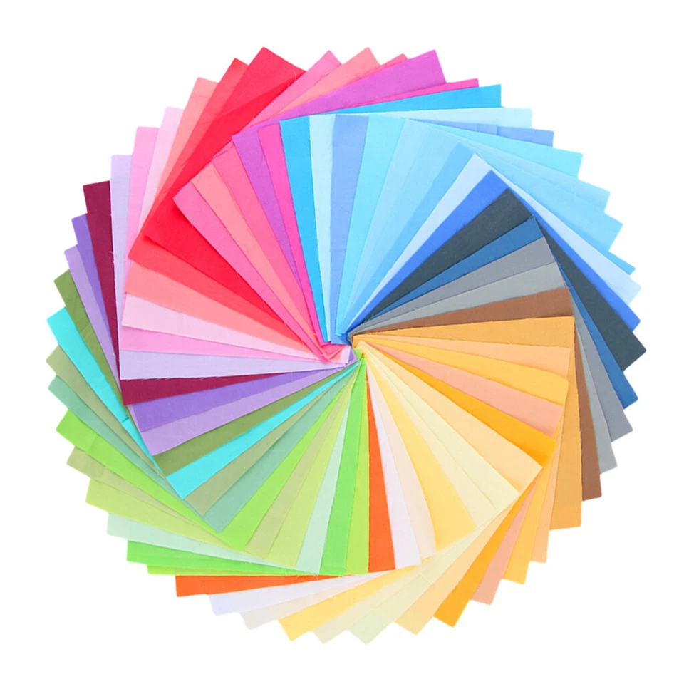 50 PCS/Pack Assorted Squares Fabric Bundle Patchwork Fabric Sets for DIY - Image 1 of 1