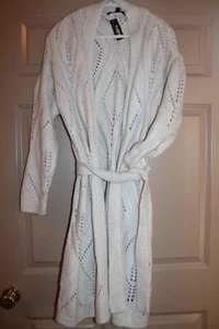 WHITE HOUSE BLACK MARKET Ivory Beige COZY KNIT Coverup SWEATER Cardigan COAT S - Picture 1 of 6
