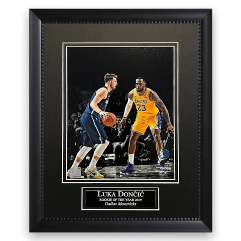 Luka Doncic Unsigned Photo Custom Framed to 11x14 w/ Plaque Cover