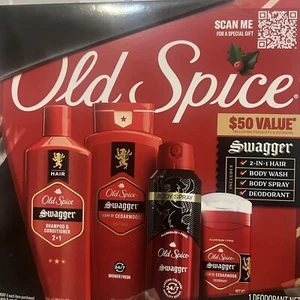 4PC Old Spice Swagger The Holidays Edition Hair & Body Care Gift Set - Picture 1 of 5