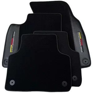 Black Floor Mats for Audi A5 - 8T3 Coupe (2007-2016) with Carbon | ER56 - Picture 1 of 12