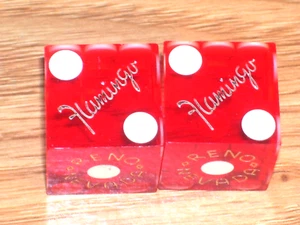 1 PAR DE DADOS DEL CASINO FLAMENCO (6) RENO NV - Imagen 1 de 2