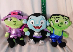 3 8 Zoll Dan Dee Halloween Dekor Plüsch Set blau Dracula & grüne Hexe & Frankenstein - Bild 1 von 12