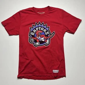 Toronto Raptors T-Shirt Retro Logo 90s Mitchell & Ness Red Men's Sz Medium - Picture 1 of 5