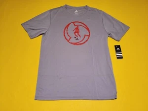Camiseta Adidas Para Hombres Transpirable Gris The Go To Performance Mediana Nueva Con Etiquetas Gráficos - Imagen 1 de 2