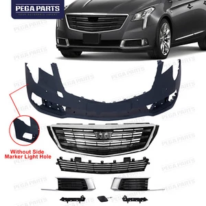 For 2018-2019 Cadillac XTS Front Bumper Cover Grilles Assembly W/ Sensor Holes - Picture 1 of 10