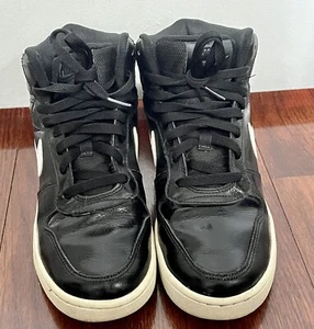 NIKE BLACK/WHITE EBERNON MID DUNKS SNEAKERS Unisex Sz 8 STYLE AQ1778-001 - Picture 1 of 6