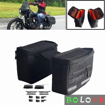 Kit de alforja y montaje estilo bob club Street Sportster para Harley Dyna Softail Sportster Foto 1 de 4