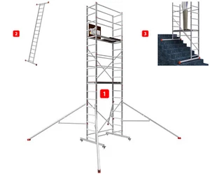 ALTEC AluCombine 4.0 - 600   Leiterngerüst   4x Laufrollen   Dreieckausleger - Bild 1 von 11