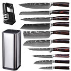 Kitchen Chef Knife Set Damascus Pattern Cleaver Slicing Utility Knives Tool Gift