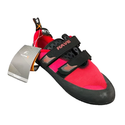 Zapato de escalada Climb X Rave con correa rojo de carreras para mujer talla 10 para hombre 9 Foto 1 de 4