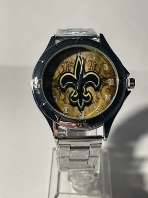 New Orleans Saints NFL Team Logo Men's Stainless-Steel Silver Watch NEW