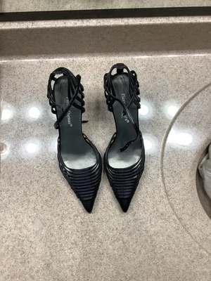 Zapatos Pierre Dumas Negro Correa Tacón Alto Talla 7 Medianos Foto 1 de 3