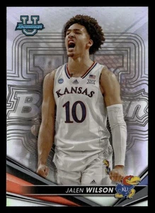 Jalen Wilson Bowman U Best REFRACTOR #80 Kansas Jayhawks ROOKIE - Picture 1 of 2