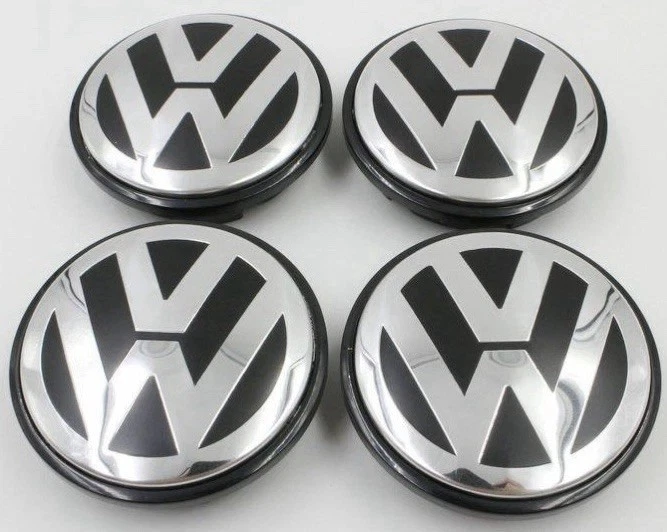 4PC 2004-2010 Volkswagen Touareg 70mm 2.7" Center Wheel Cap Logo 7L6601149B  Foto 1 de 2