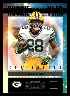 A.J. Dillon 2020 Panini #RY-AJD Rookie of the Year Contenders Packers - Image 1 of 2