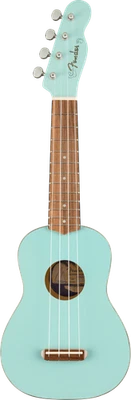 Fender Venice Soprano Uke, Walnut FB, Daphne Blue-DS - Image 1 of 4