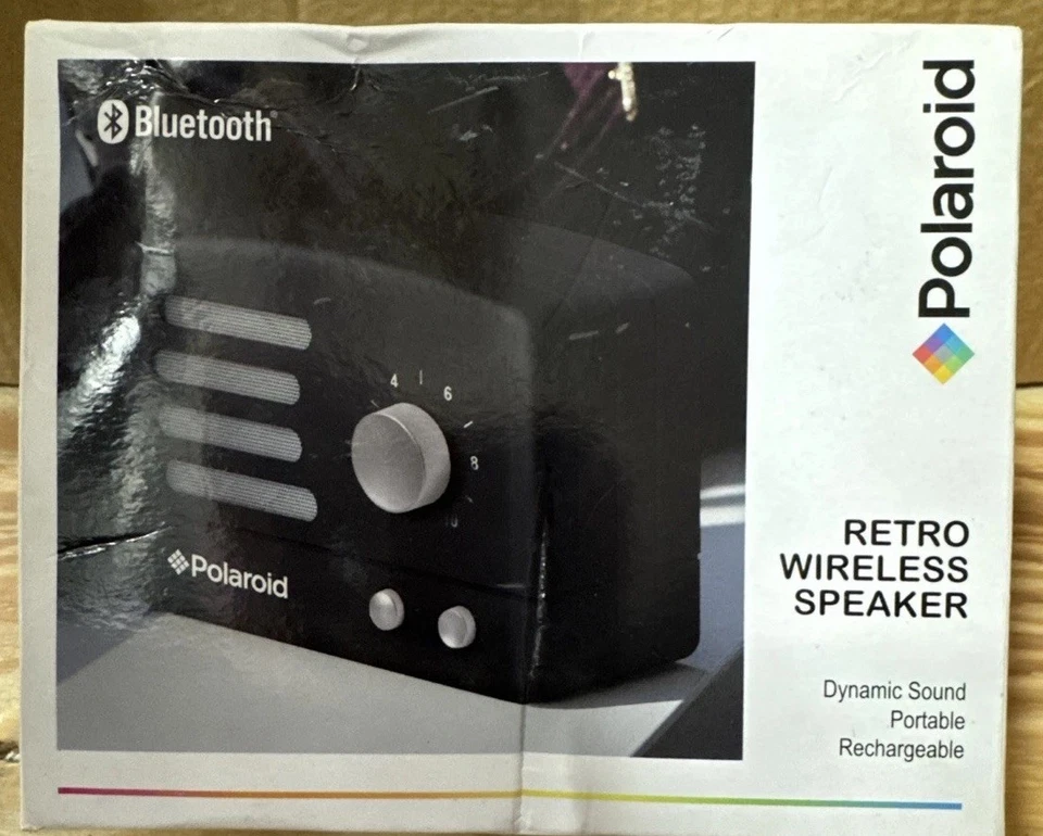 Alto-falante sem fio retrô Polaroid!!!  NOVO NA CAIXA!!! - Imagem 1 de 1