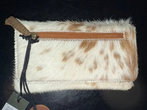 Upcycling leichte Geldbörse S-2714, Rindsleder & Leder, Wildfire Style NEU - Bild 1 von 3