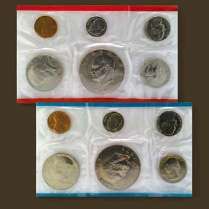 1977 US Mint 12 Coin Uncirculated Complete Set P & D - Free Shipping - Picture 1 of 1