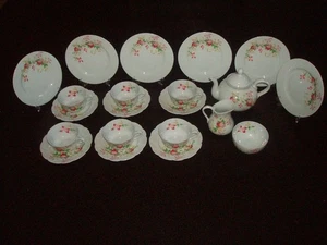 Juego de té completo vintage francés Limoges Lys Royal 6 juegos inc tetera - Imagen 1 de 6