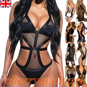 Women Lingerie SM Cosplay Uniform Maid Costume Fancy Dress See Through Outfit~/ - Picture 1 of 19
