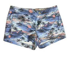 JCrew Blue Hawaiian Short Shorts 4 w/ Pockets - Picture 1 of 9