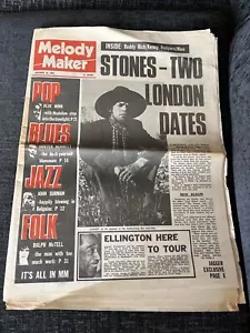 Melody Maker 29 Nov 1969 Mick Jagger Cover small David Bowie Ad see Contents - Picture 1 of 21