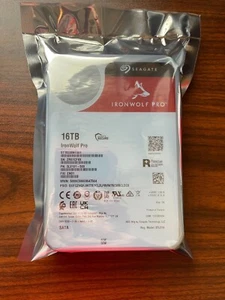 NEW - Seagate IronWolf Pro 16TB 3.5" SATA ST16000NT001 - 2 YEAR WARRANTY - Picture 1 of 1
