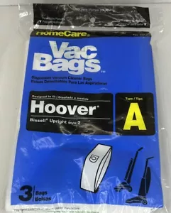 HomeCare Vac Bags Type A Bissell Upright Style 2 Pack Of 3 - Picture 1 of 3