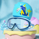 Swimming Goggles Swim Cap Set Big Goggles Anti-Fog Waterproof For Kids Children